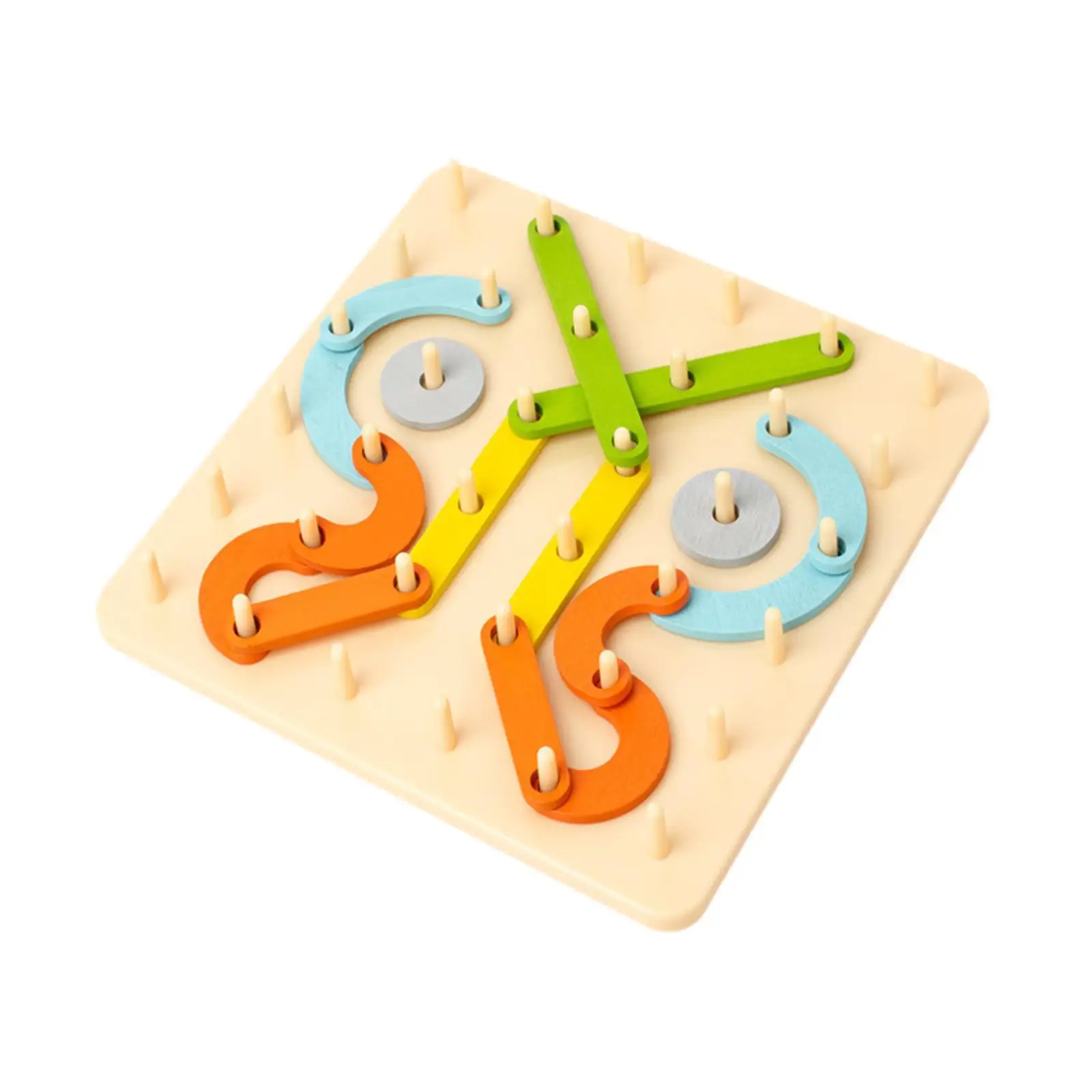 Wooden Geometry Board, Promoting Spatial Thinking Motor Skills Toy