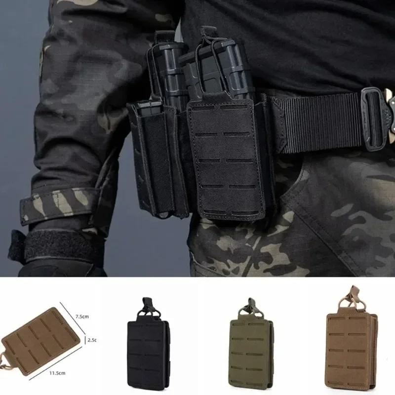 1pc Tactical 5.56 M4 MOLLE Single Magazine Pouch EDC  Vest Waist Bag Hunting AK AR M16 Rifle Mag Holder Carrier