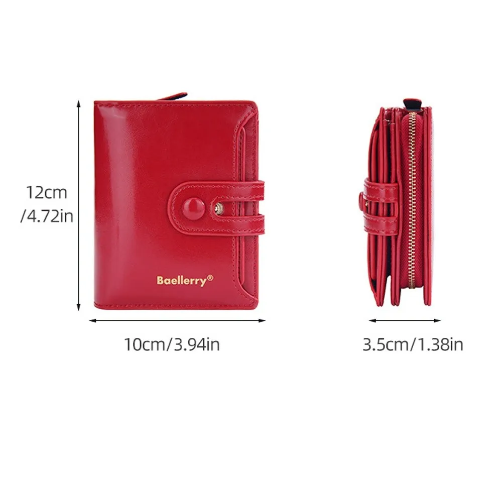 Portafoglio portatile di alta qualità Borsa per soldi corta multifunzionale Zero Semplice porta carte d'identità in pelle PU da donna