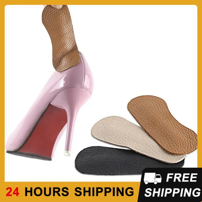 1Pair Shoe Accessories The First Layer Of Leather Heel Stick Wear-resistant Foot Stick Shock Absorber Soft Heel High-heeled Slip