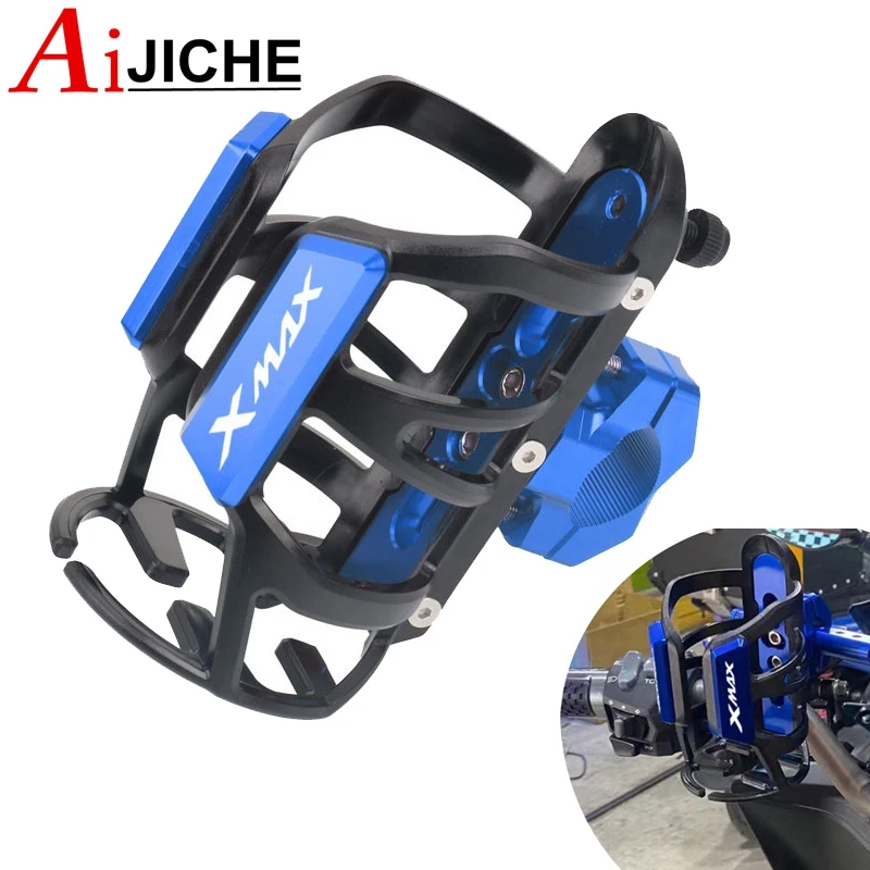 Motorcycle CNC Beverage Water Drink Cup Bottle Rack Holder Mounted For XMAX300 XMAX400 XMAX125 XMAX X-MAX 125 250 300 400