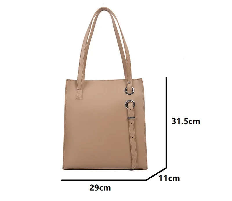 Vintage PU Leather Women big Tote Luxury female Shoulder Bags Ladies Handbags and Purses Solid Color Designer Shopper Shopping