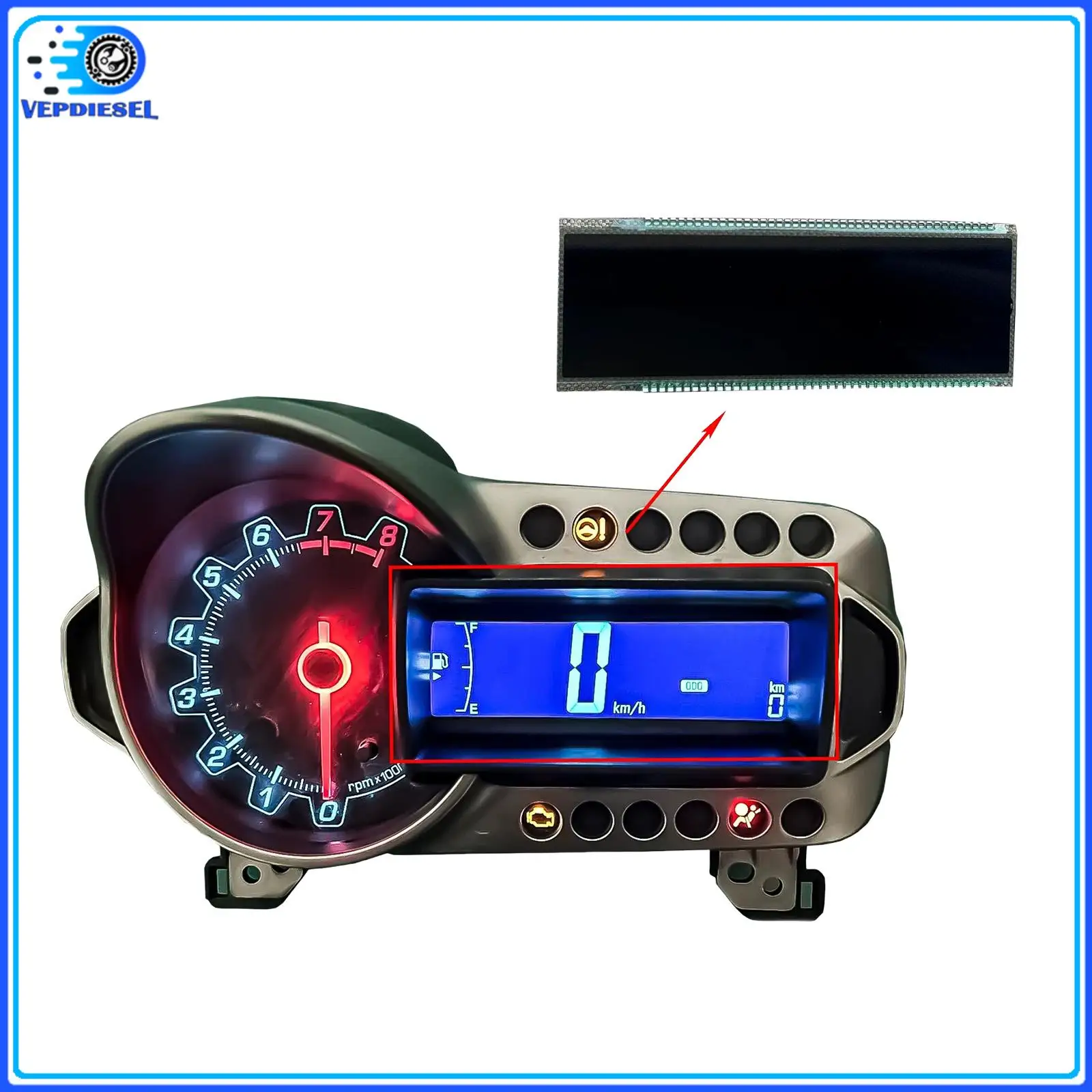

1Pc Instrument Cluster LCD Display Small Screen For Chevrolet Aiveio Trax Aveo Sonic Display Screen Missing Words Maintenance