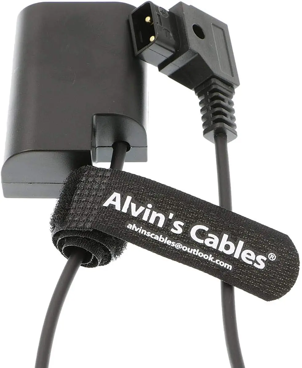 Alvin's Cables D-Tap to DMW DCC12 DC Coupler Coiled Cable DMW-BLF19 Dummy Battery Adapter for Panasonic DMC GH3 GH4 GH5 GH5s Cam