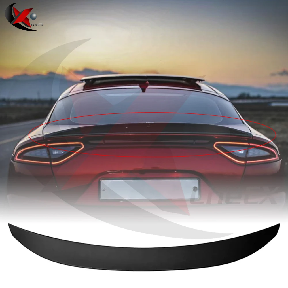 

Use For KIA K8 Stinger Spoiler Real Glossy Carbon Fiber Rear Wing R Style Sport Accessories Body Kit Stinger Rear Spoiler 14-19