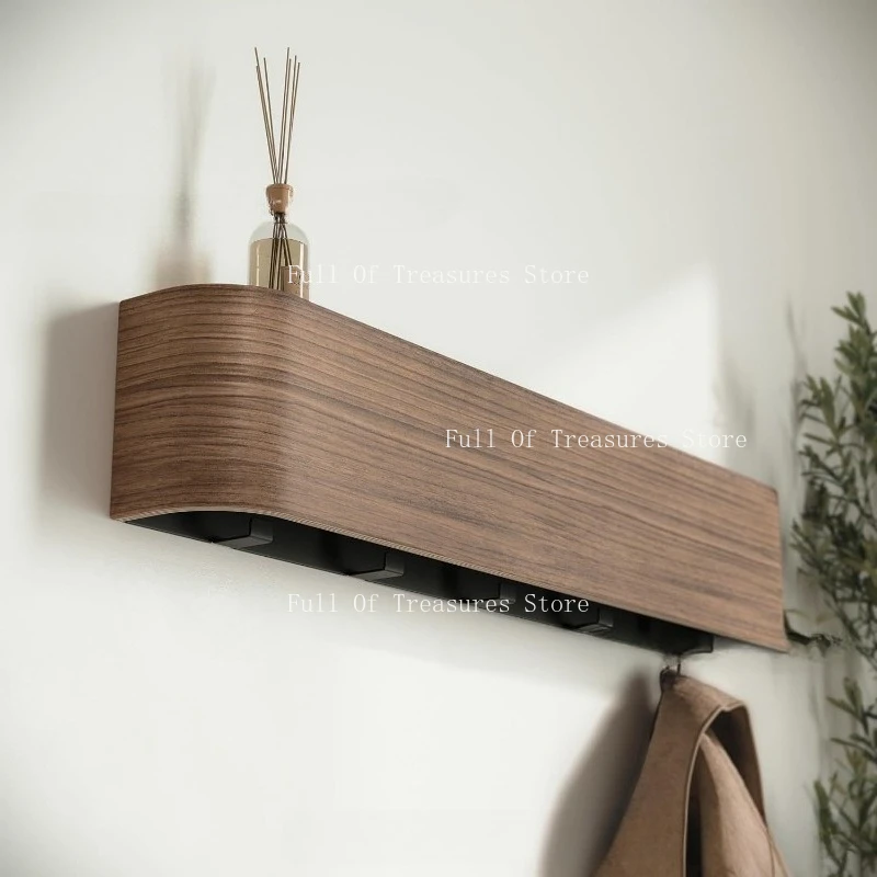 Suitable for Wooden Wall Rack, Hidden Hanger, Door Storage Clothes Hat Rack with Hook