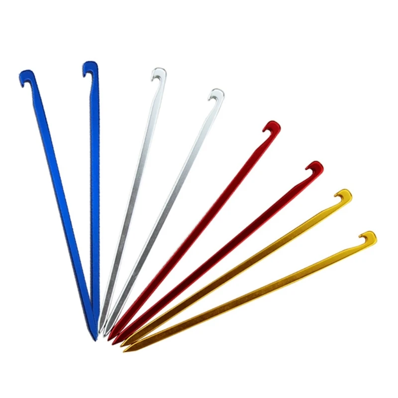 

10 Pcs Heavy Duty Tent Peg Aluminium Alloy Outdoor Tent Stakes Ground Stakes Dropship