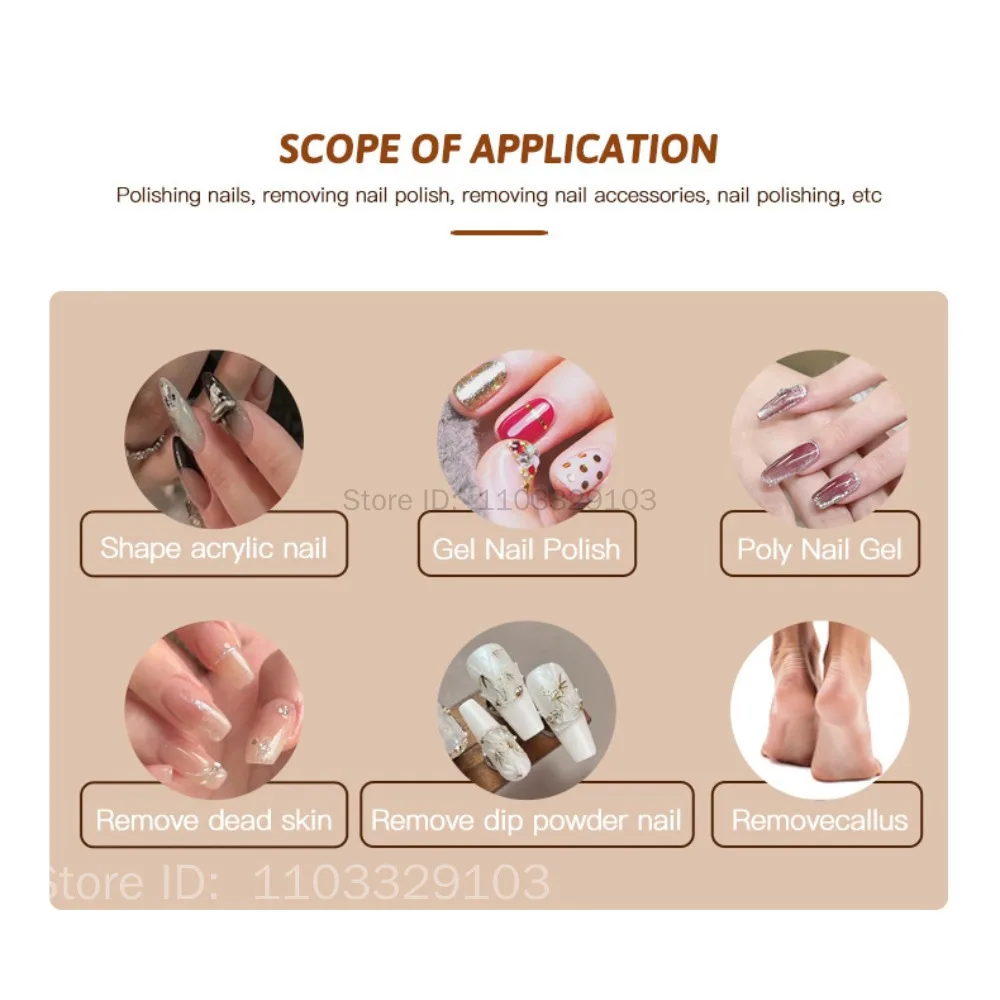 Elektrische nagelpolijstmachine Boren Professionele nagels Slijpen Polijsten Dode huid verwijderen Art Schuurvijl Manicure Machine