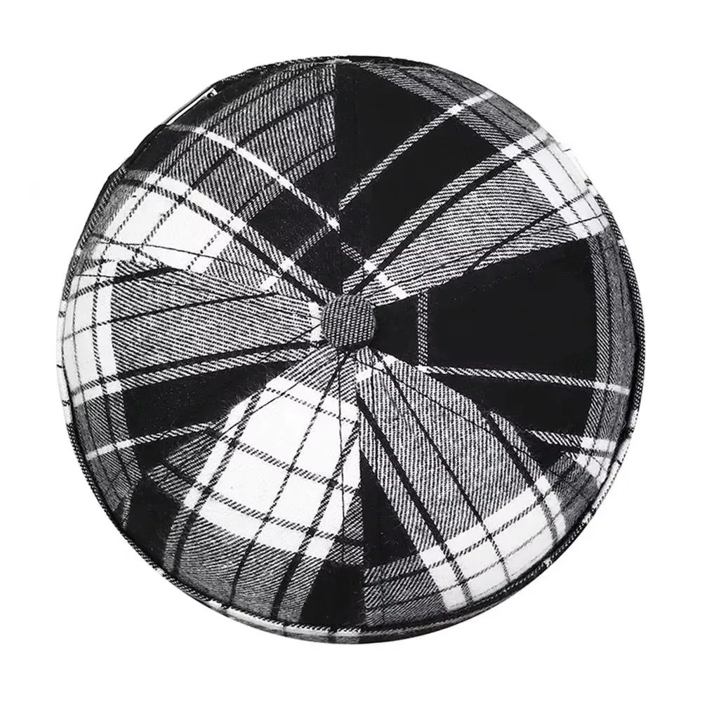 كبير متقلب البطيخ الجلد تانغ قبعة تنفس قابل للتعديل جولة أعلى قبعة صغيرة منقوشة المالك قبعة دوكر قبعة Brimless قبعة #3