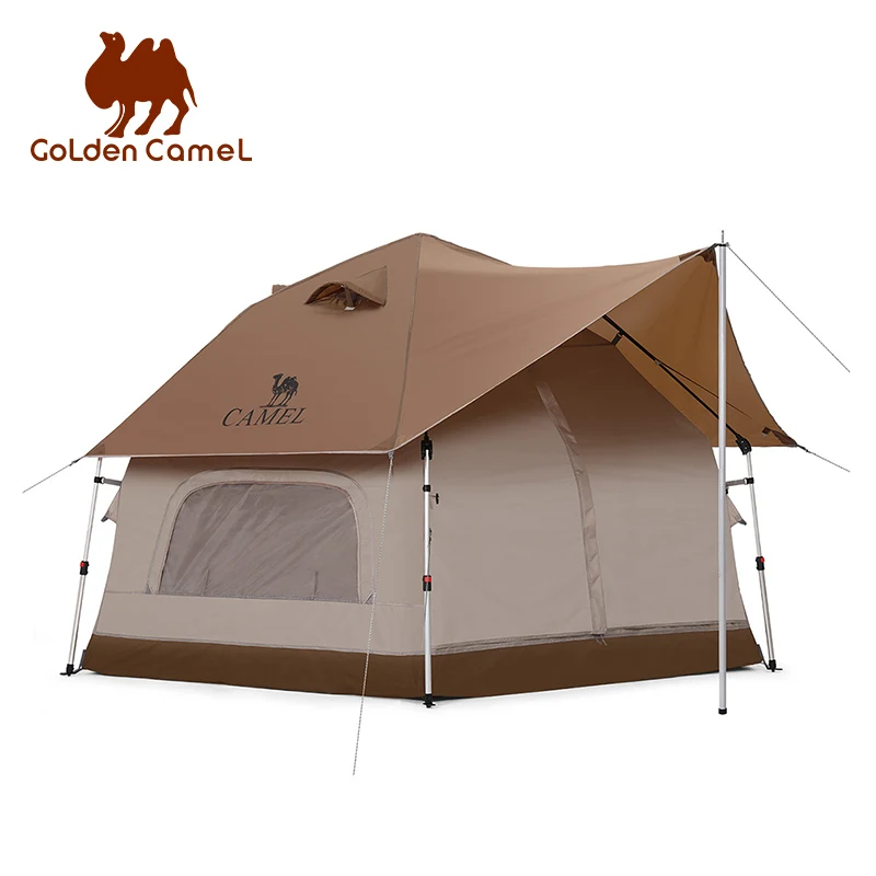 

GOLDEN CAMEL 3-4 People Camping Tents Waterproof Mushroom House Folding Automatic Beach Tent Sun Protect Thick Camping Supplies