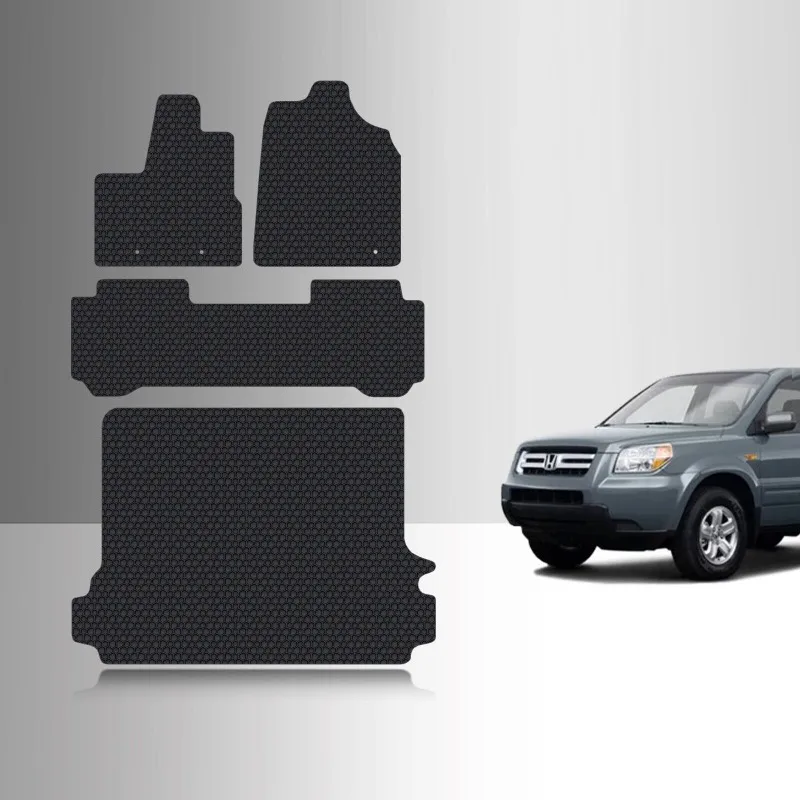 

Full Set Floor Mats Black For Honda Pilot All Weather 2003 2004 United States