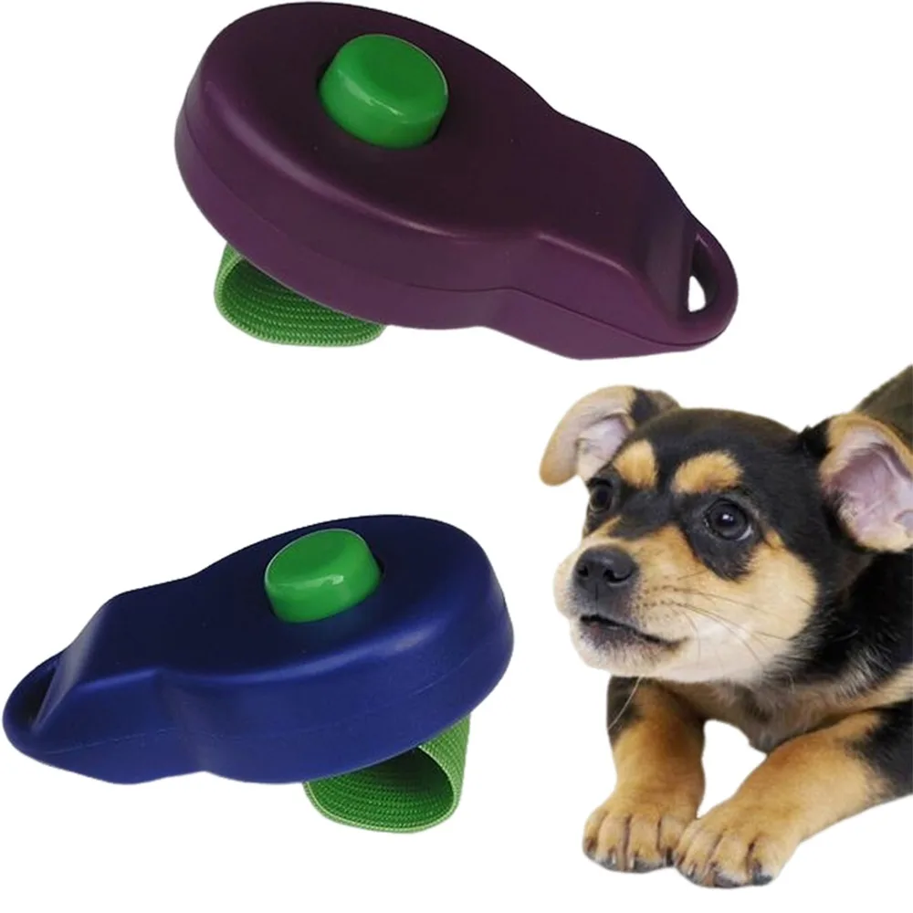 Portable Dog Training Clicker Practical Dog Behavioral Training Tool Pet Obedience Clicker Button with Wrist Strap