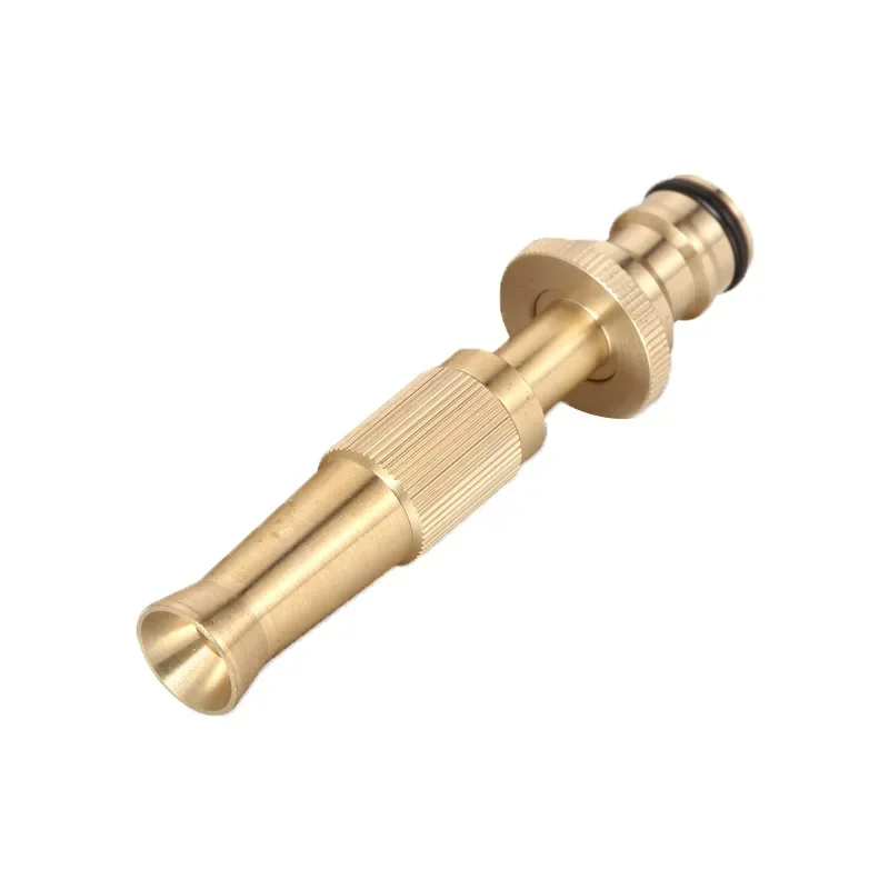 

Spray Nozzle Water Gun Brass High Pressure Direct Spray Sprinkler Quick Connector Home Garden Hose Adjustable Gun Cleaning Tool