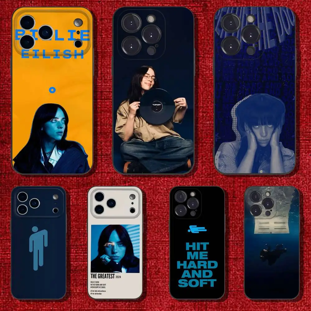 

Hit Me Hard and Soft B- BillieS Phone Case For iPhone 17,16,15,14,13,12,Pro,Max,Plus,E,SE4,Air,Mini Black Soft Cover