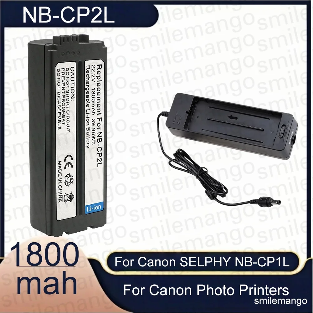 

NB-CP2LH NB-CP2L Battery 1800mAh Rechargeable Batteries And Charger for Canon SELPHY NB-CP1L,CG-CP200 CP1500 CP1300 CP900 CP800