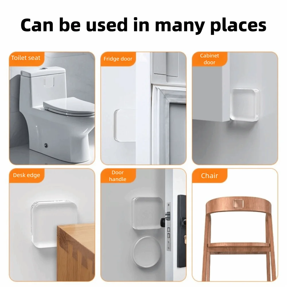 

1/6PCS Durable Silicone Door Stopper Anti-Shock Furniture Wall Protector Guard Self Adhesive Anti-crash Pad Home