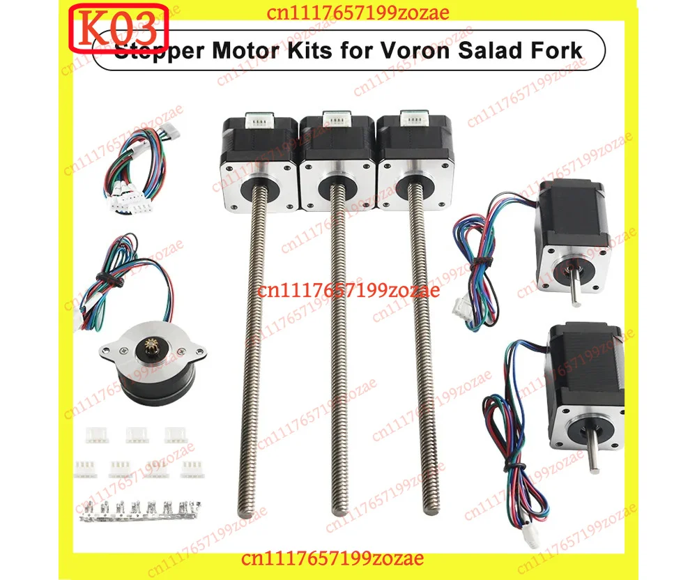 k03 NEMA14 Pancake NEMA17 Integrated Lead Screw Stepper Motor Kit for Voron Salad Fork Trident 3D Printer