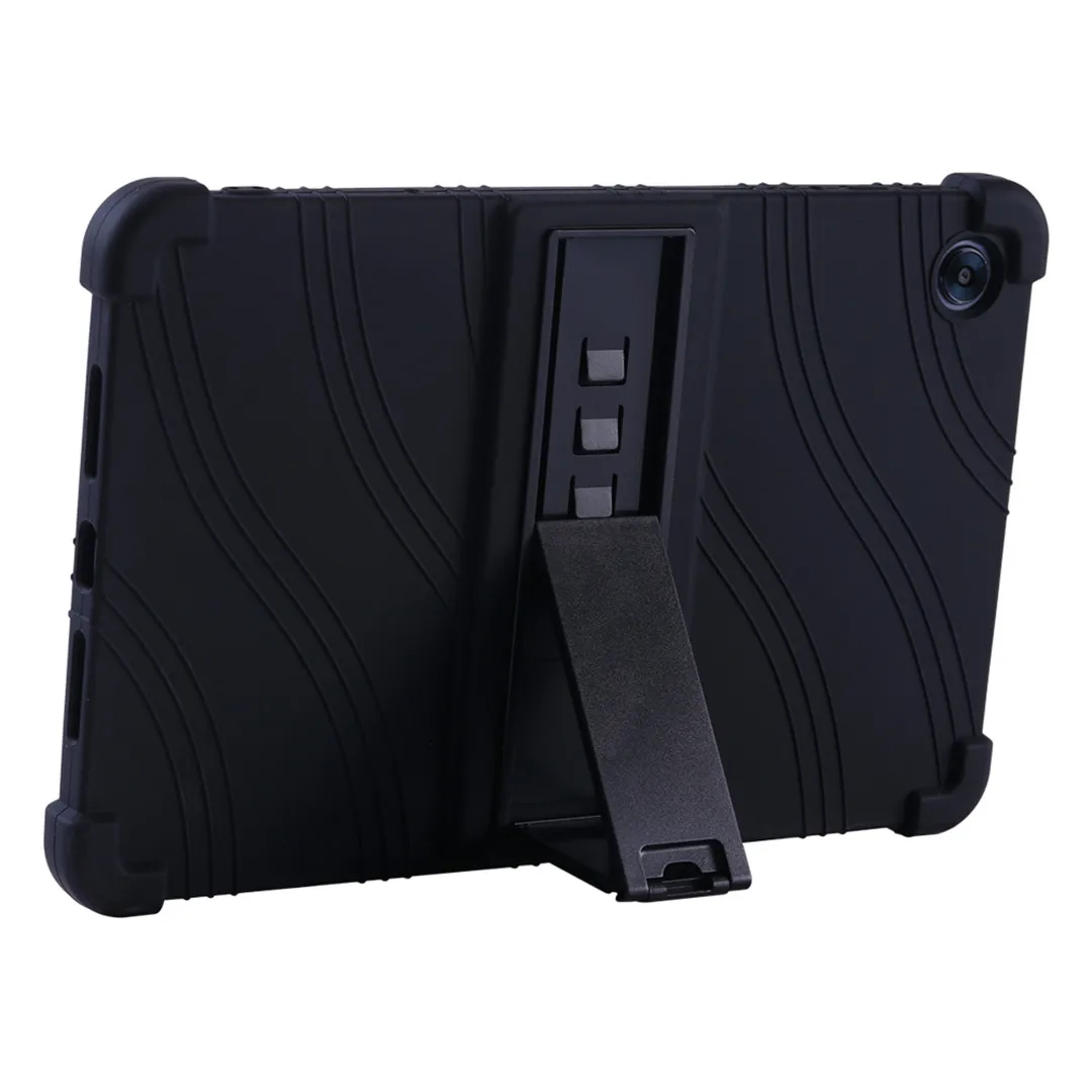 Silicone Portable Kickstand Tablet Case For TCL TAB 10L 10.1inch 8491 (2022) Shell Shockproof Kids Safe Cover for TCL 10L 8491