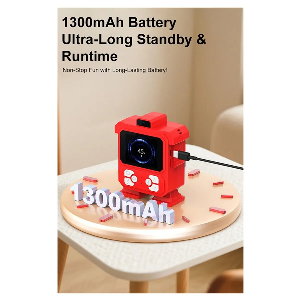 neeney 48MP Mini Children'S Camera Cute High Definition Thermal Printer Dual HD Cameras 16x Zoom Power 1080P Ultra HD Videos C