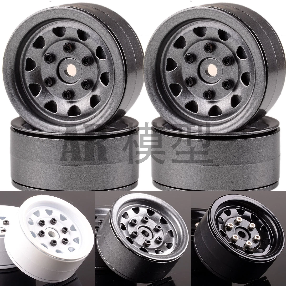 4 pieces 1.9 inch aluminum alloy wheel hub for 1/10 RC Crawler Car SCX10 TRX4 90046 90047 D90 RC4WD TRAXXAS HPI AXIAL TAMIYA HSP