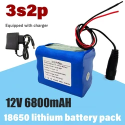 3S2P 12V 6800mah batterie 18650 Li-Ion 12,6 Ah akkus mit BMS Lithium-Batterie packs Schutz Bord + ladegerÃĪt