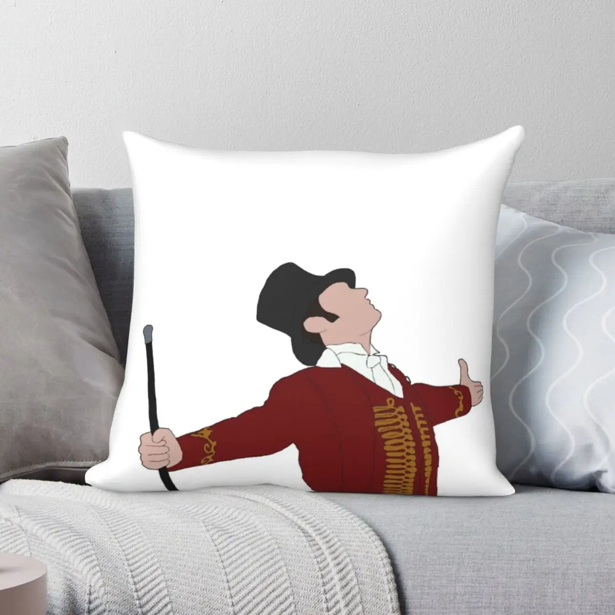 The Greatest Showman Square Pillowcase Polyester Linen Velvet Creative Zip Decor Bed Cushion Cover 18