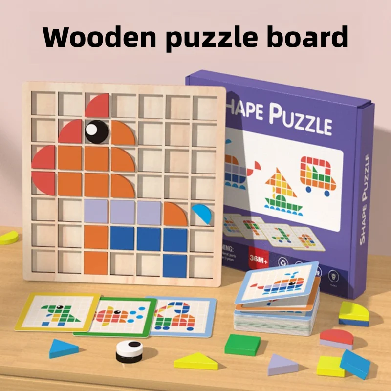 Mosaik-Puzzle-Blöcke, Gehirnentwicklung für Kinder, kreative Spielaktivitäten, Fähigkeitstraining, Farbformerkennung, interaktiv