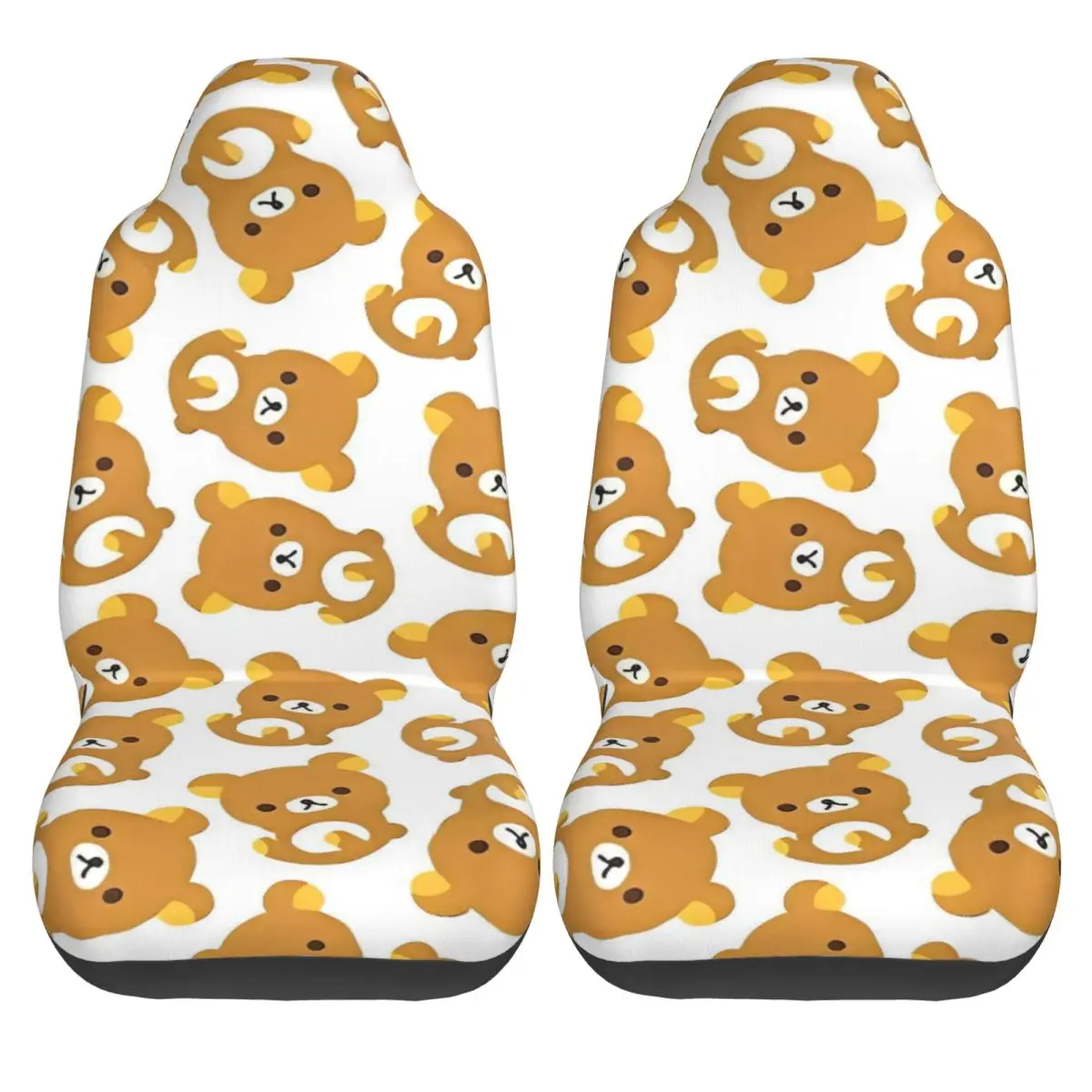 

Чехлы на автомобильные сиденья Rilakkuma, зимние полиэстеровые чехлы на автомобильные сиденья, защитные 2 шт., забавный чехол
