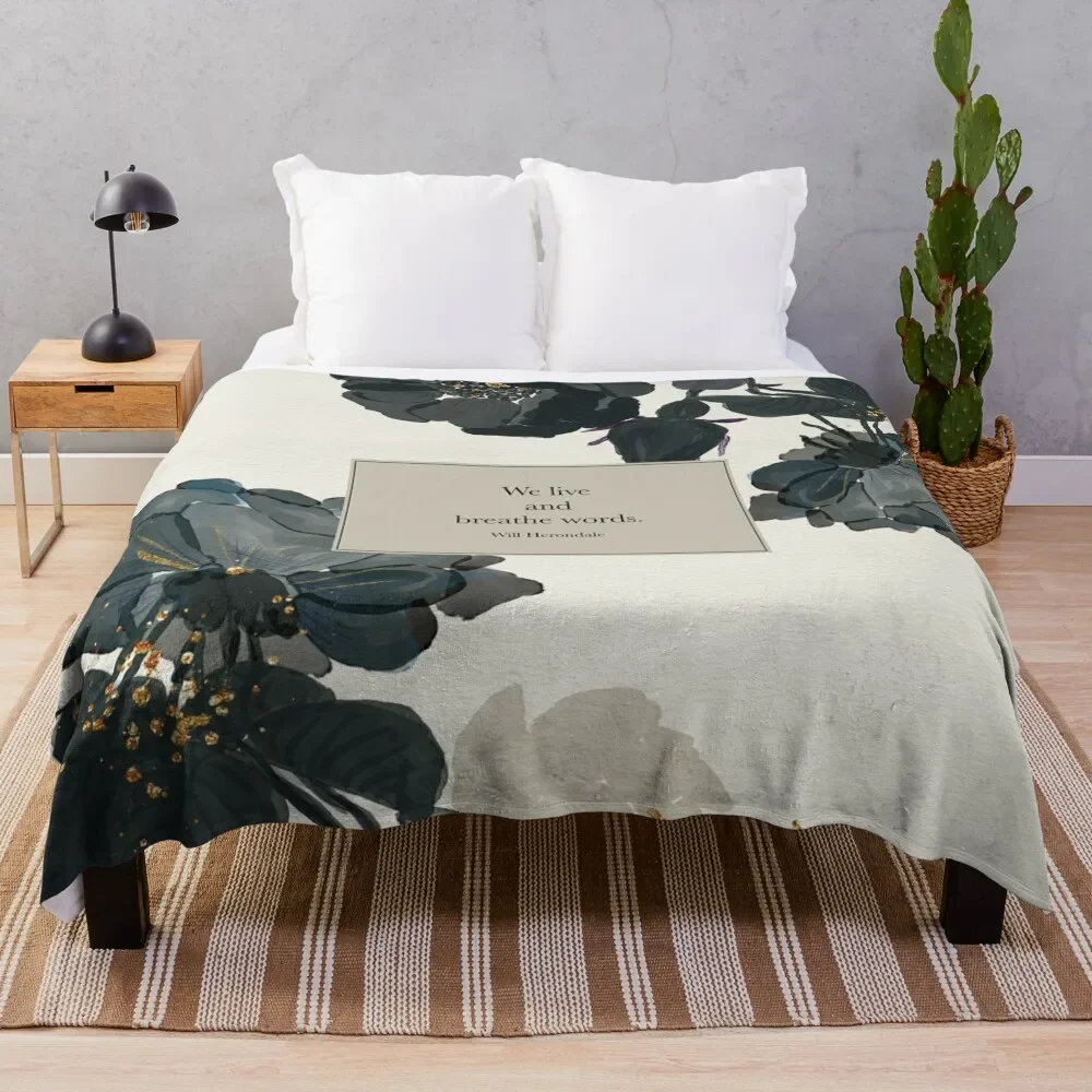 

We live and breathe words. - Will Herondale. The Infernal Devices. Throw Blanket Reusable Durable Soft Blanket for All Seasons