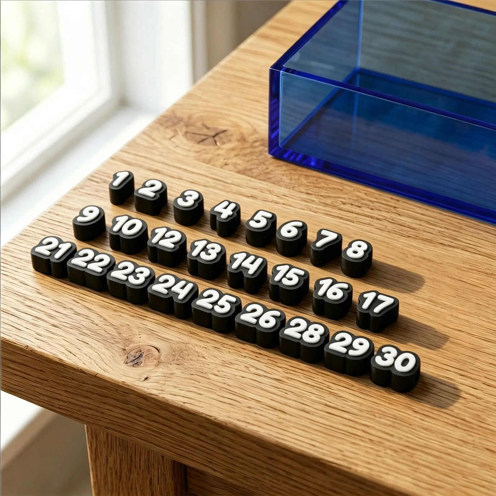 30Pcs Numbered Pencil Topper 1-30 Reusable Pencil Labels Classroom Supply Station Markers Teacher Student Tracking