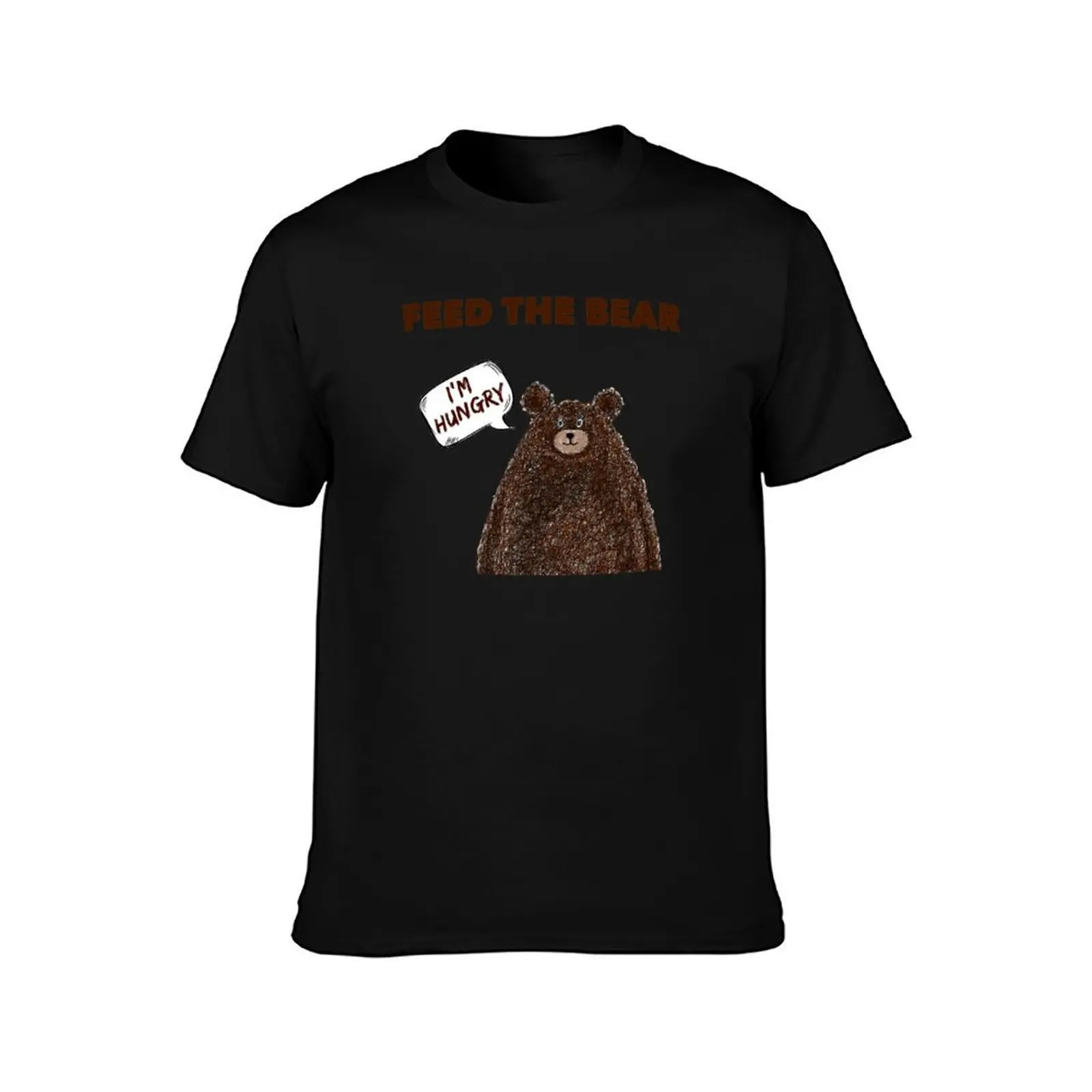 Feed the Bear T-Shirt Plus Size Outdoor Casual Top T-Shirt