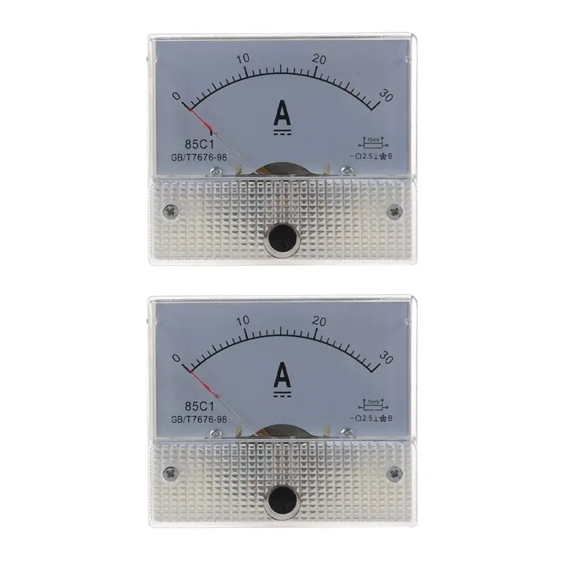 AA81-2X 85C1 Analog Current Panel Meter DC 30A AMP Ammeter