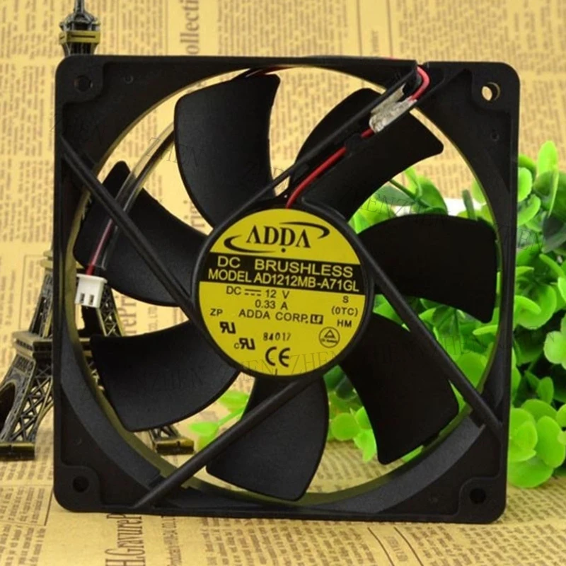 

S New for ADDA AD1212MB-A71GL 12V 0.33A 2-Wire Cooling Fan#QW