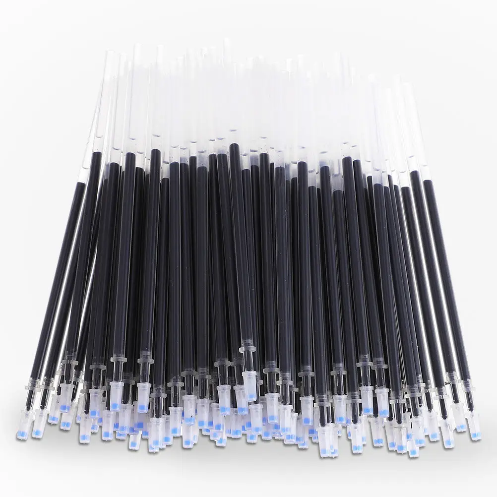 

100Pcs Neutral Pen Refills Gel Ink Pen Refill Replacement Smooth Writing Office Supplies Black Ink Refill Replacements