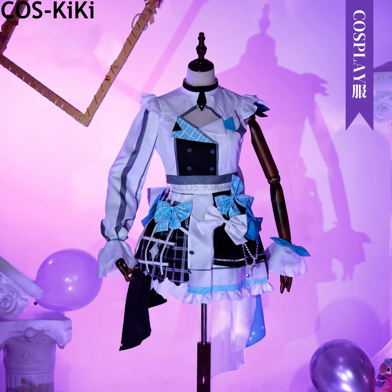 Cos-Kiki Vtuber Hololive 4e Nanashi Mumei/Gawr Gura/Ninomae Inanis/Ceres Fauna Spelpak Cosplay Kostuum Halloween Feest Outfit