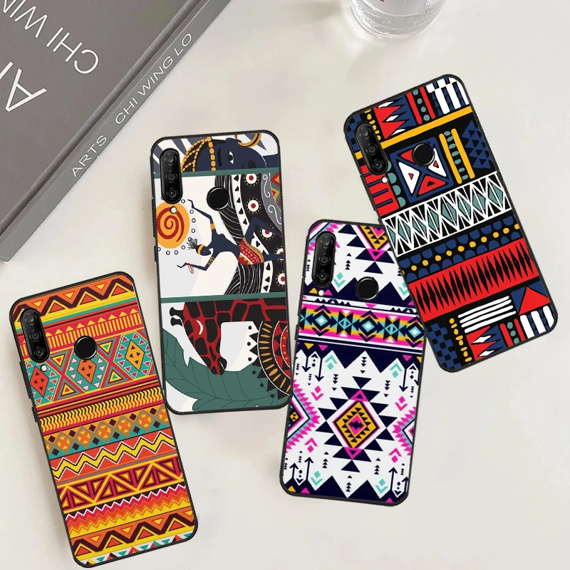 Tribal Aztec Geometric Colour Case For Huawei Nova 11i 8i 3i 9 10 SE 11 Pro 5T Y60 Y61 Y70 Y90 Y91 P20 P30 P40 Lite Cover