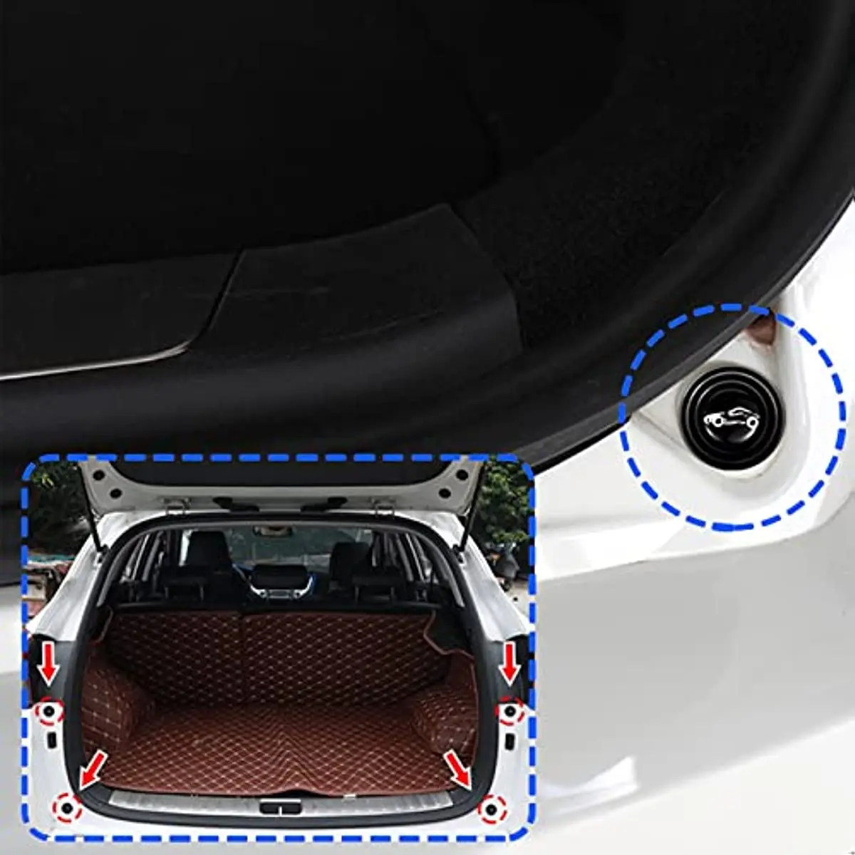 30 Pieces of Door Shock PVC Door Seal Stickers Car Accessories Door Absorbers Edge Protection Bumper Pads Door Shock Absorption