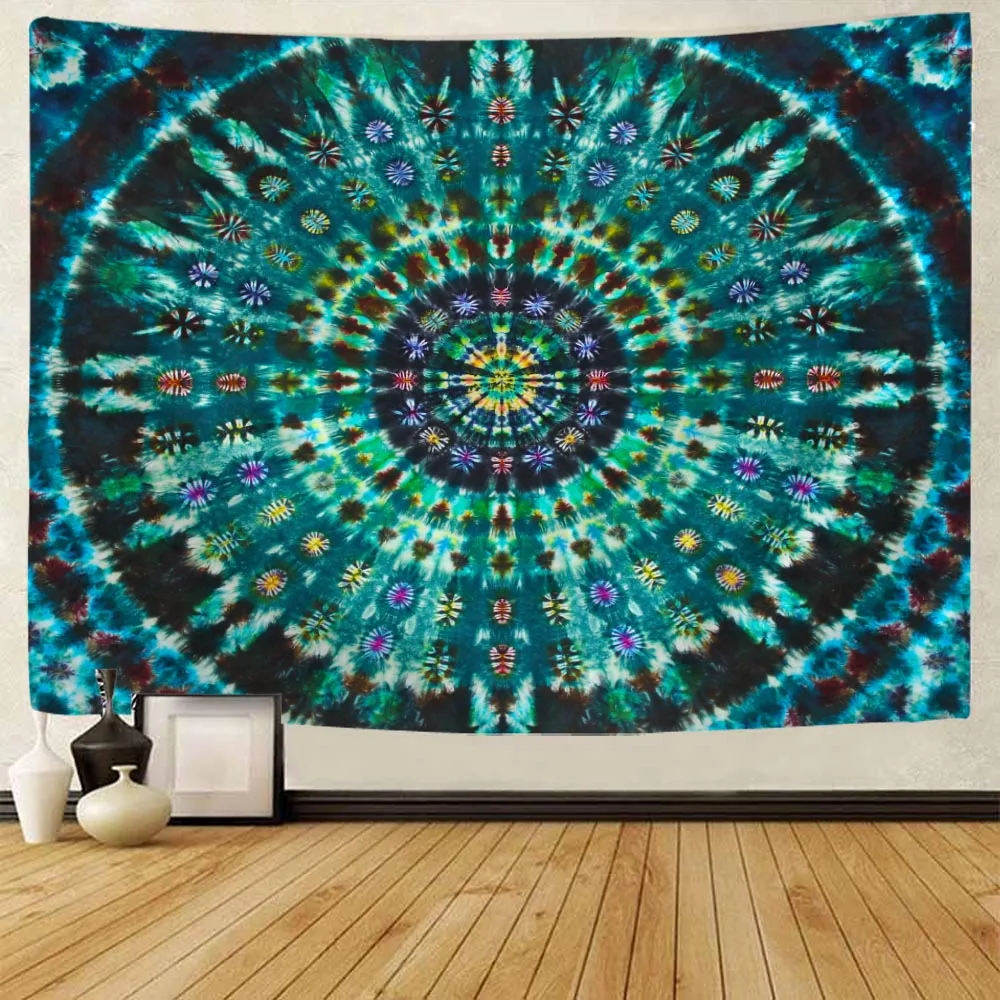 

Mandala art tapestry wall hanging hippie wall decoration psychedelic geometric fractal bohemian home decoration kaleidoscope