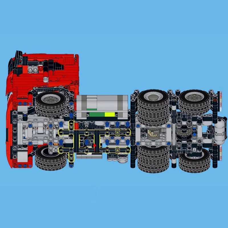 New MOC-120755 Truck S-Way Trailer Engineering Vehicle Model RC Remote Control Building Blocks Bricks Kit for Toy Birthday Gifts