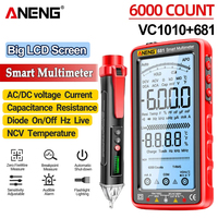 ANENG Multimeter Tester 681 Rechargable LCD Screen Current Tester Multitester+VC1010 Voltage Detector Tester Pen Detect Tools