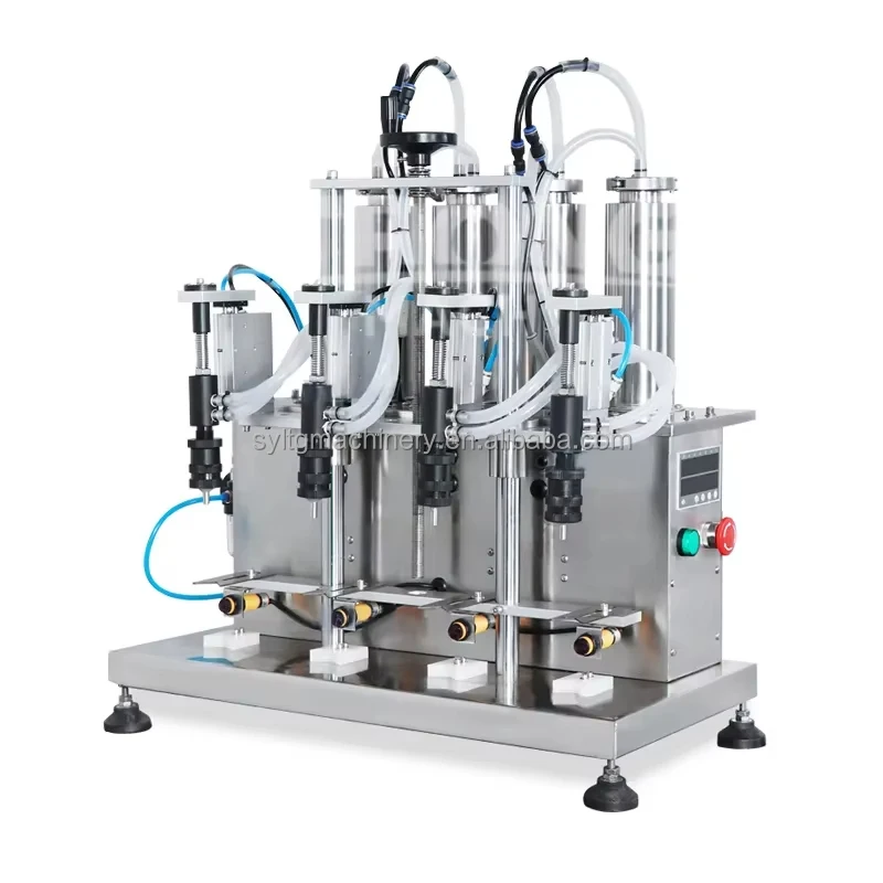 

Desktop 4 Nozzles Small Dropper Eau De Cologne Mosquito Drink Perfume Liquid Vacuum Filling Machine