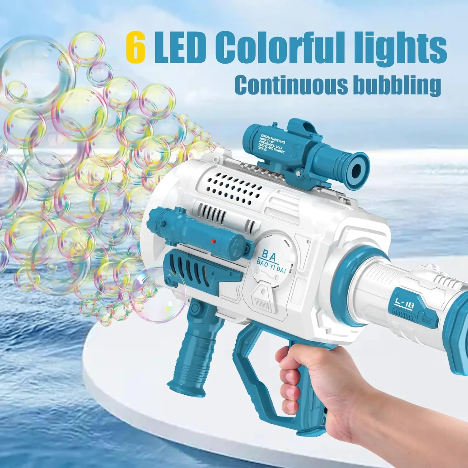 Large Automatic Rocket Bubble Gun Dinosaur Big Holes Bubbles Machine Gun Launcher Shape Blower Soap Outdoor Toys For Kids Audlt