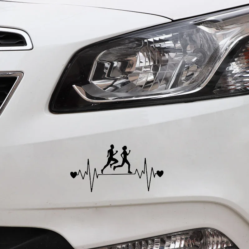 

Waterproof UV Resistant Vinyl Sticker Motorcycle/Sticker - Heartbeat Lines of Running Characters