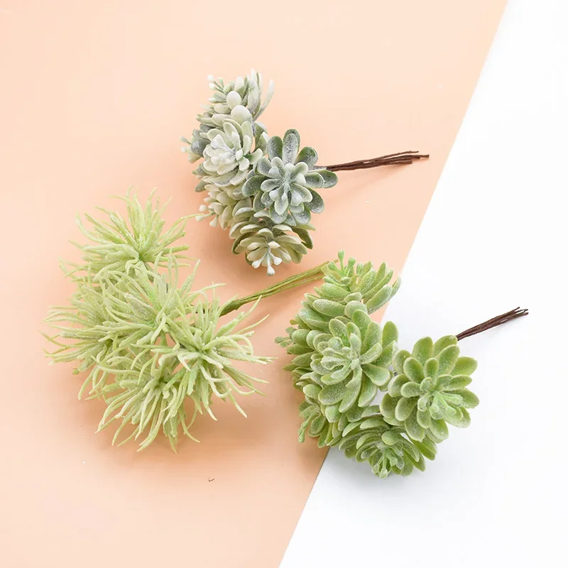 Artificial Plants for Home Wedding Decoration Silk Flowers for Scrapbooking Fake Plastic Decorative Christmas Wreat