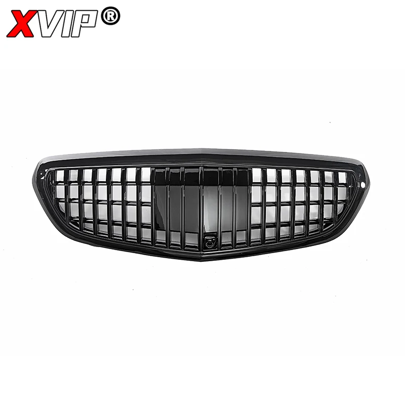 شبكة مصد أمامي على طراز XVIP-Maybach ، شواية سباق ، شواية مبرد سوداء ، مناسبة لمرسيدس بنز E-Class E300 ، E500 ، E350 ،- #2