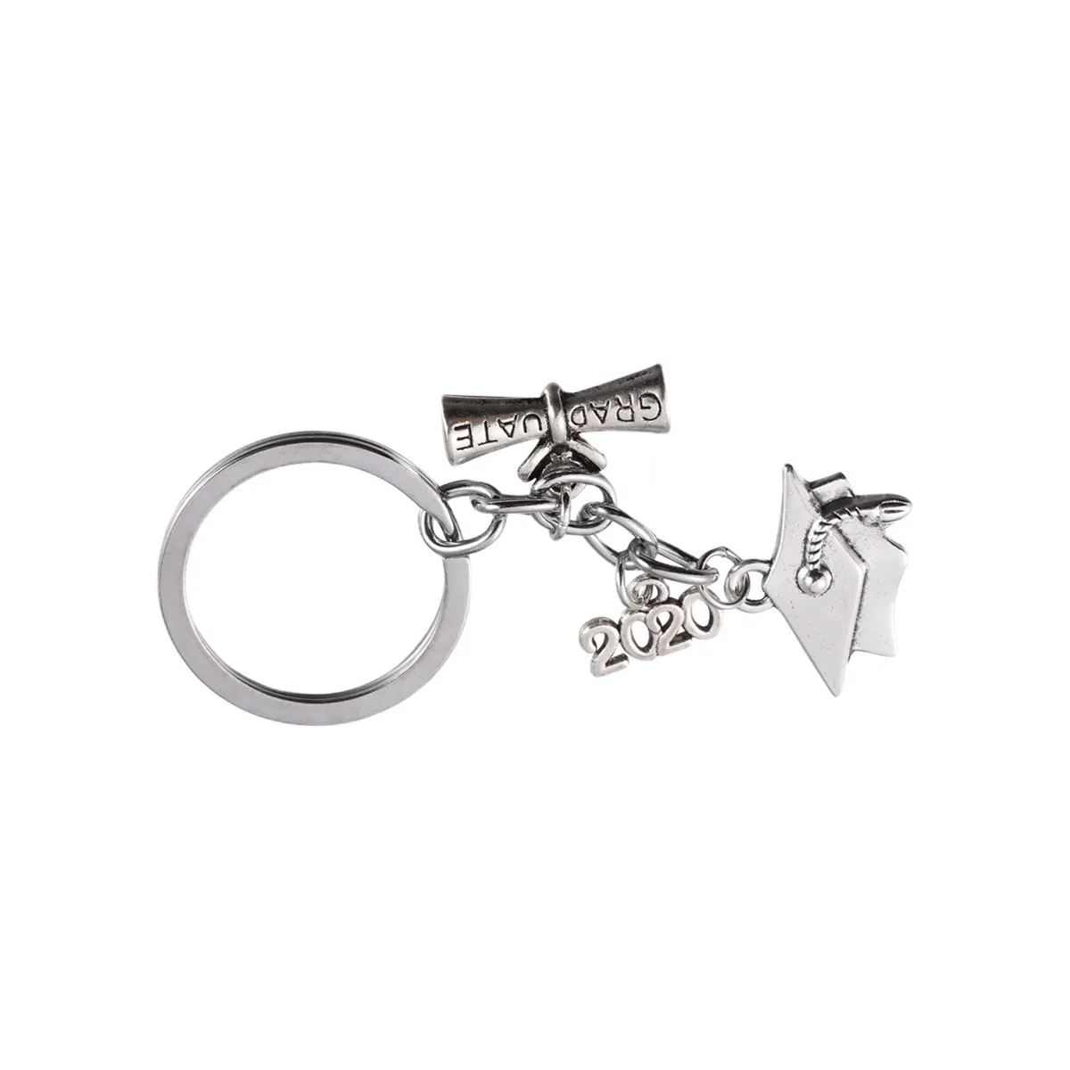 Creative 2020 Graduation Keychain Bachelor Cap Pendant for Bag Car Key Decor Graduation Party Souvenir Gift for Classmates