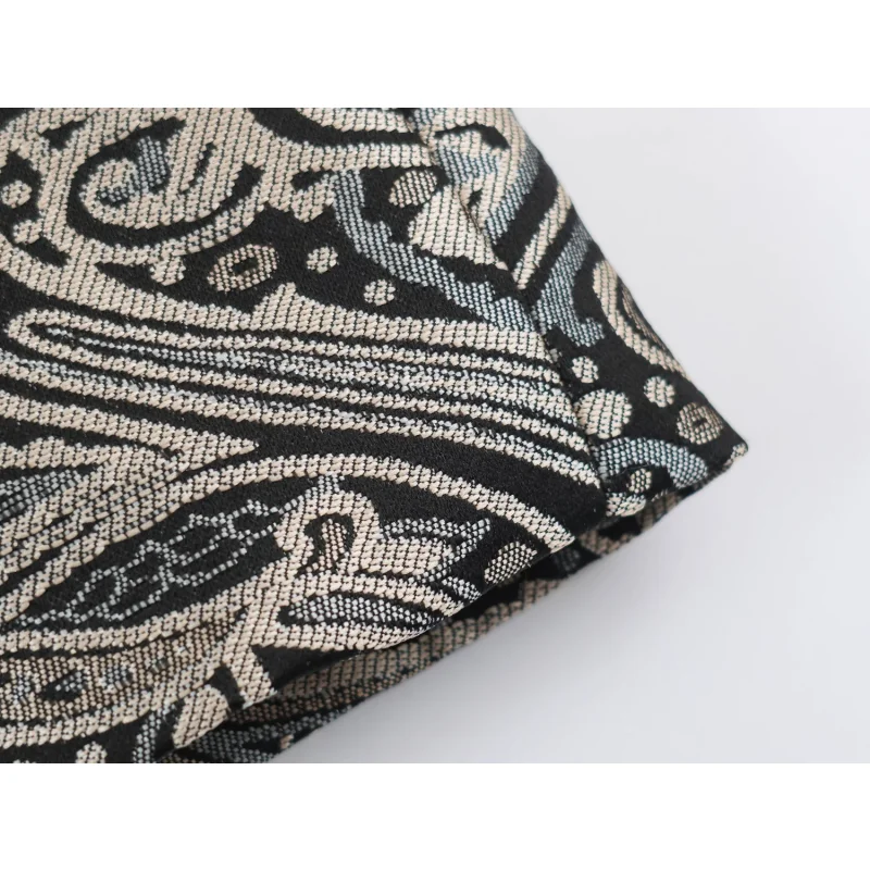 2026 Winter Damen Vintage Jacquard-Mantel Langarm Doppelreihiger Langer Mantel Elegante Lässige Oberbekleidung für Damen – Detail 8