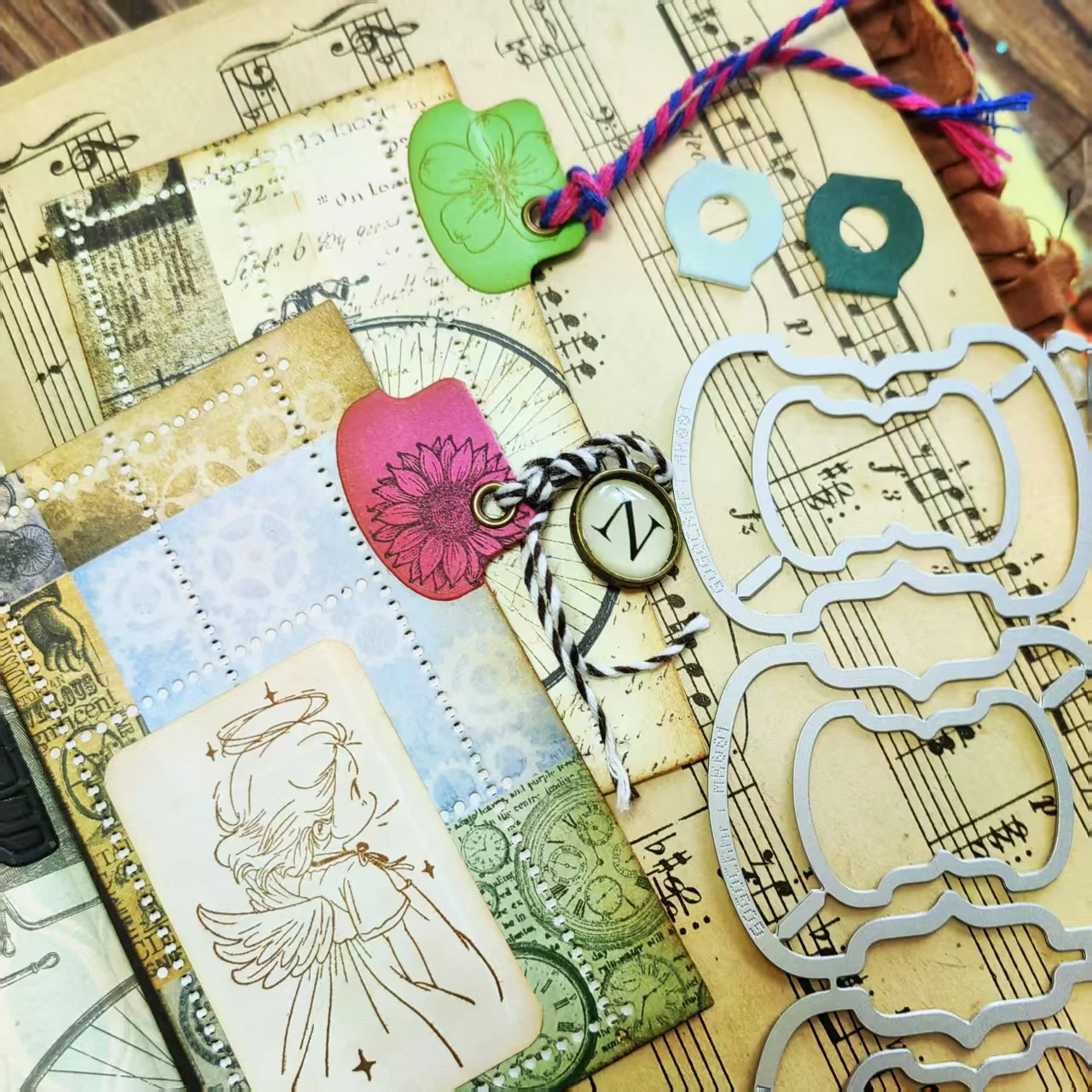 【GOGOCRAFT】MK001 Whale Tale Whale Tail Tab -Cutting Dies for JunkJournal Scrapbooking PaperDIY Original Designs