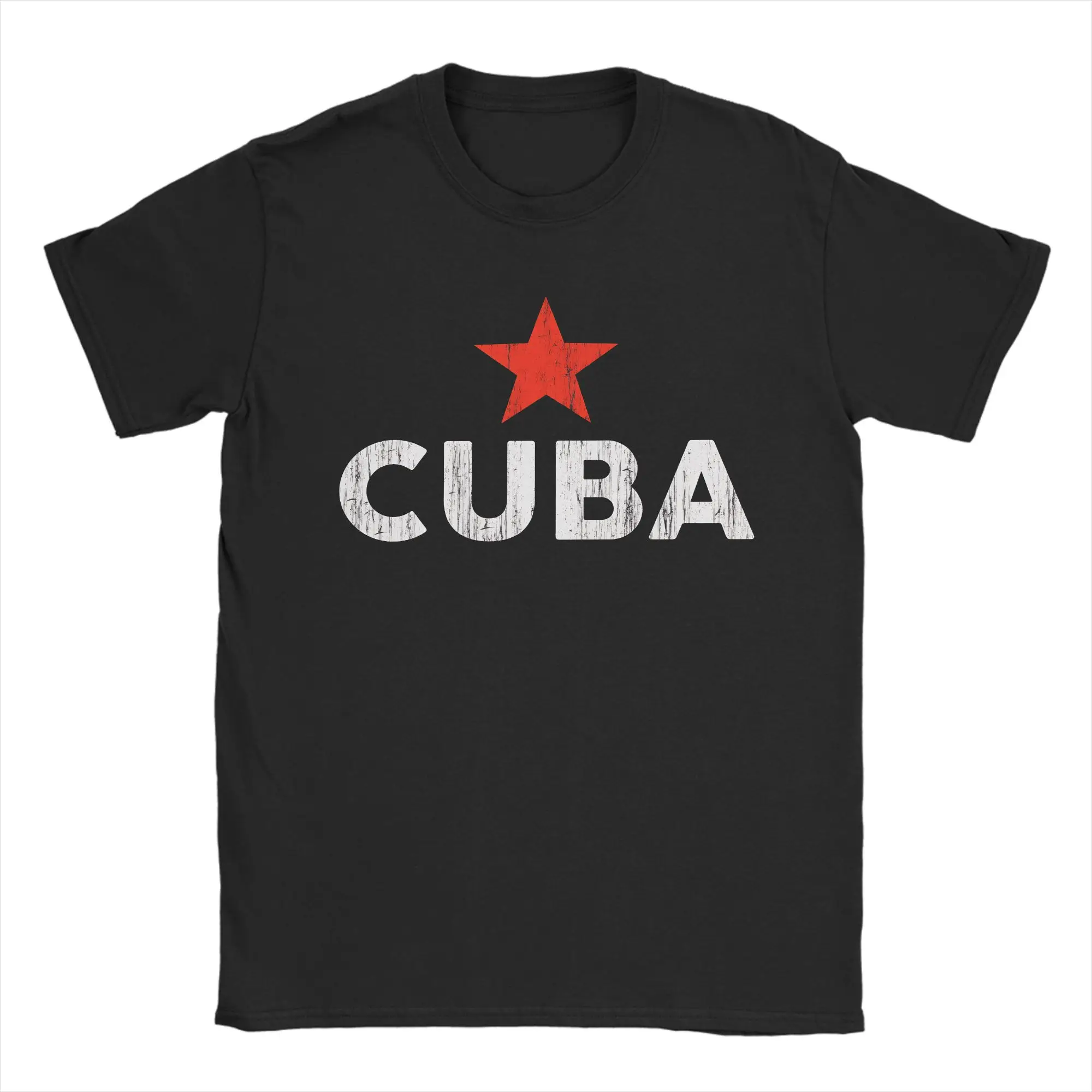 Make Cuba Great Again Cuban Flag Star T-Shirt Summer Classic T-Shirts Cotton Novelty Tee Shirt For Men Short Sleeve Casual Tees