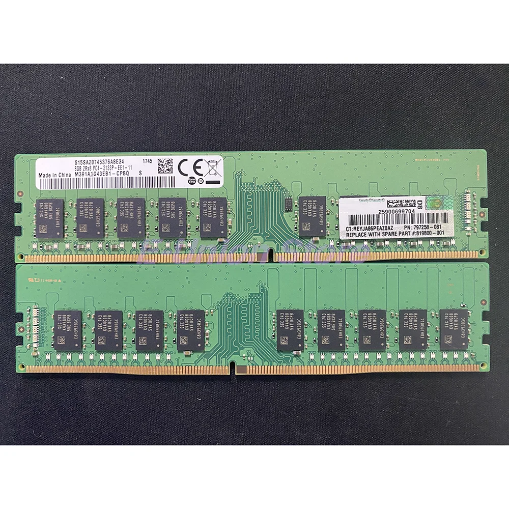 

For H/P 805669-B21 797258-081 8GB DDR4 2133MHz 2RX8 PC4-2133P ECC RAM Server Memory